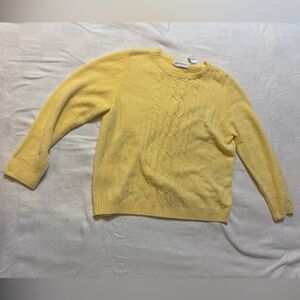 Alfred Dunner Sunny Yellow Crew Neck Sweater